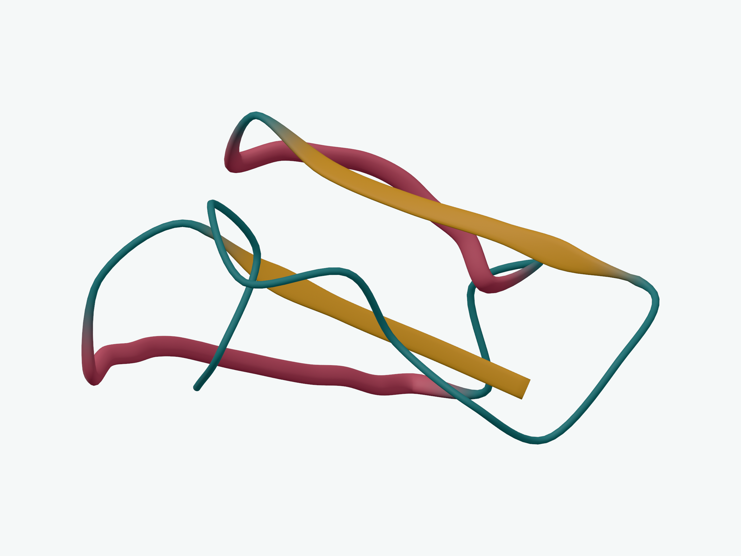 Crambin protein shown as a molecular cartoon